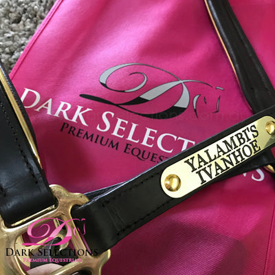 Leather Halter + Engraved Name Plate